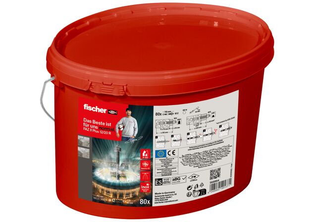 Packaging: "后膨胀螺杆锚栓 FAZ II Plus 12/20 不锈钢 R bucket"