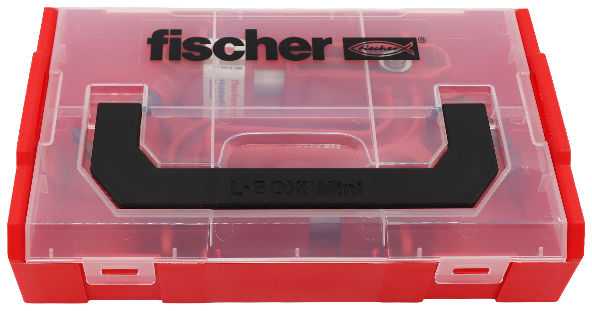 Product Picture: "fischer FixTainer med HiddenFast Guide til HiddenFast ZT terrasseskruer. Til minimum mellemrum mellem terrassebrædder på 5 mm."