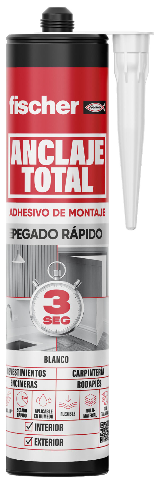Product Picture: "Anclaje Total - Adhesivo de montaje, color blanco (290 ml.)"