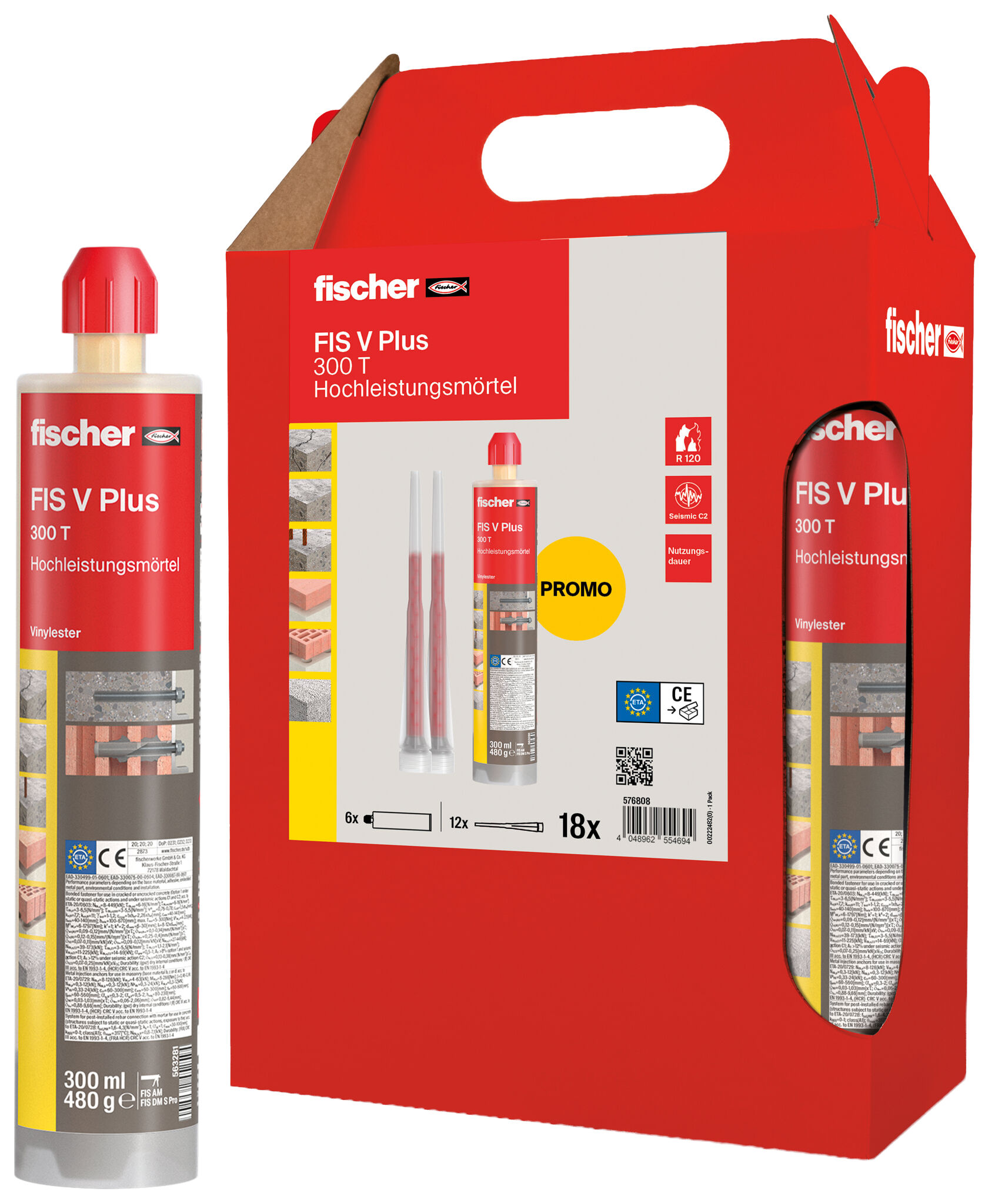 Produktbild: "fischer Montagemörtel FIS V Plus 300 T(6 PACK)"