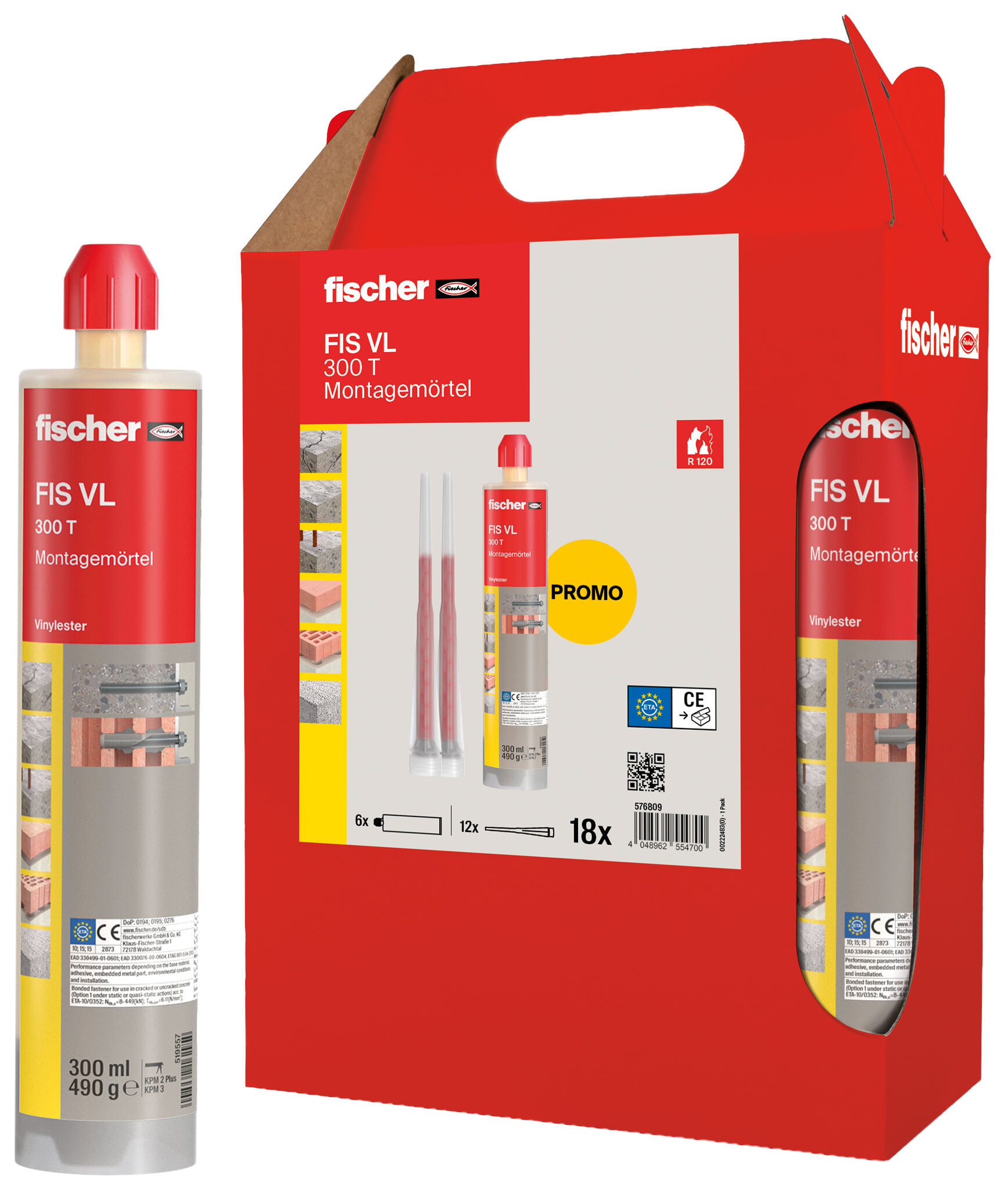 Produktbild: "fischer Montagemörtel FIS VL 300 T(6 PACK)"