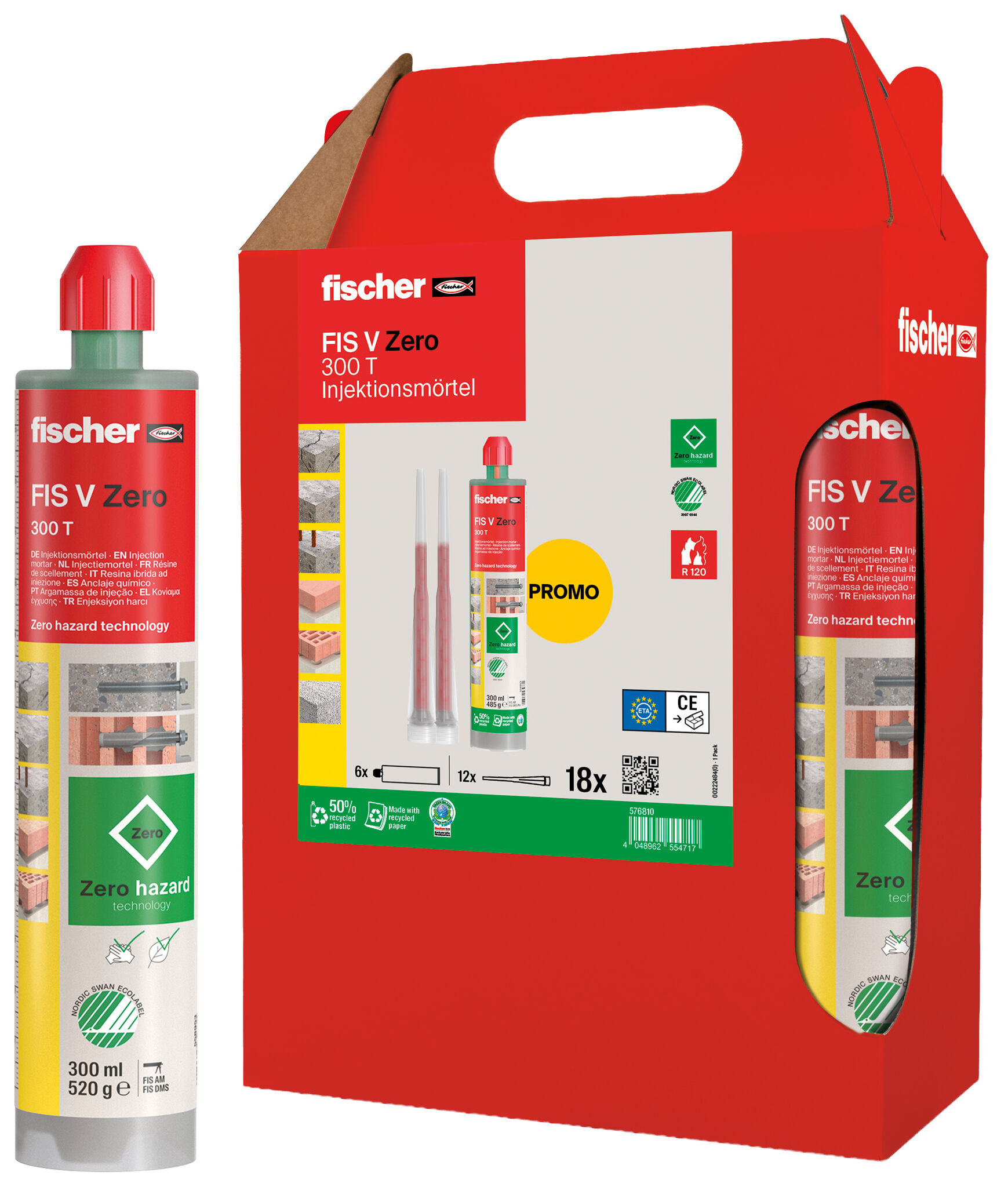 Produktbild: "fischer Montagemörtel FIS V Zero 300 T(6 PACK)"