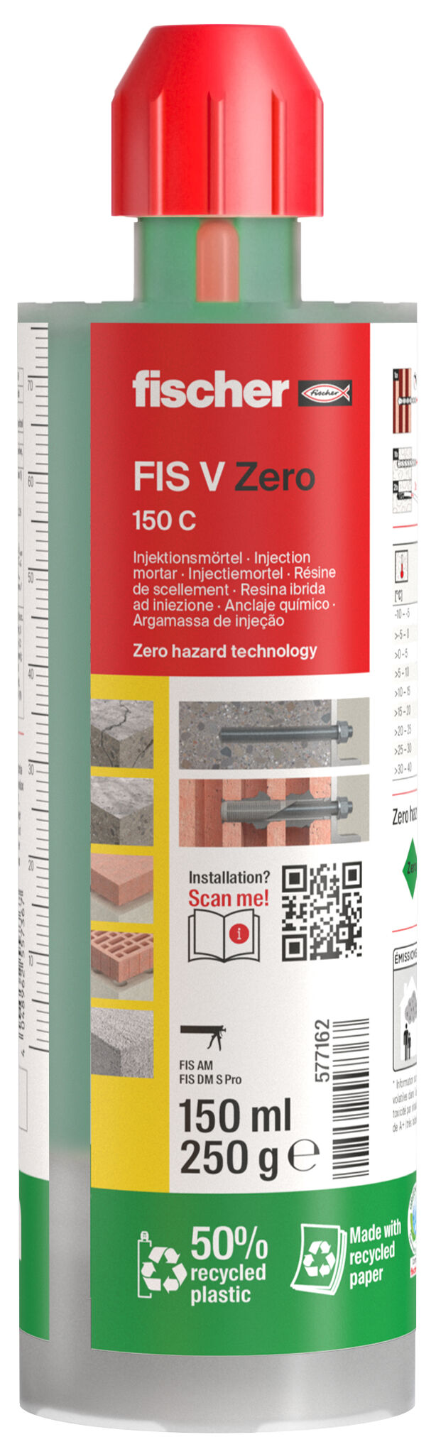 Produktbild: "fischer Injektionsmörtel FIS V Zero 150 C"