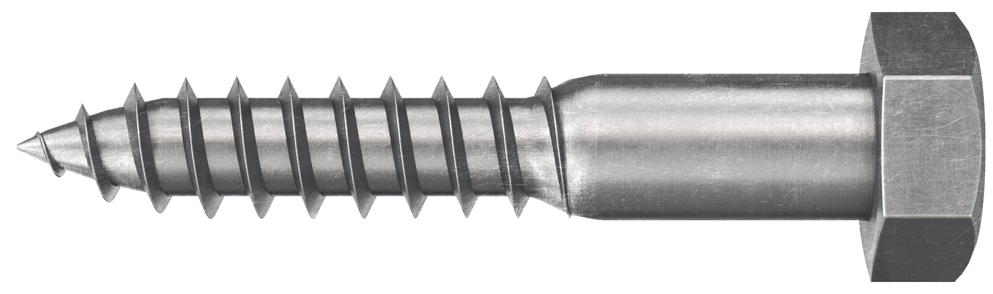 Holzschraube Sechskantkopf DIN 571 A2, Edelstahl A2