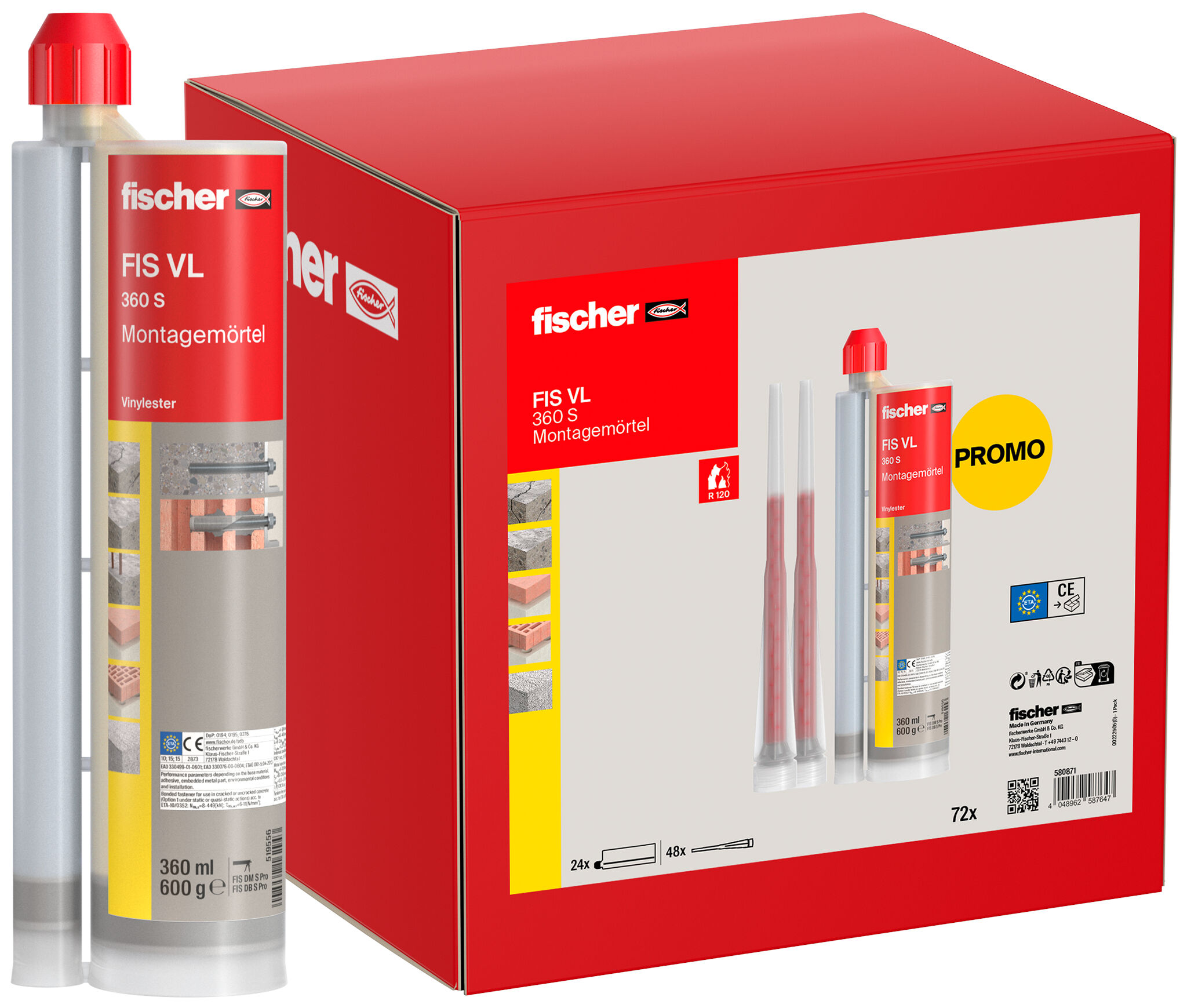 Produktbild: "fischer Montagemörtel FIS VL 360 S UMK"