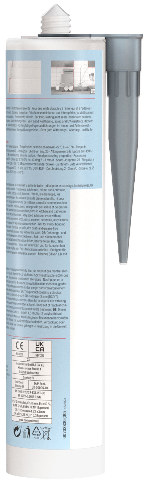 Packaging: "피셔 위생설비용 실리콘 DSSA SG"