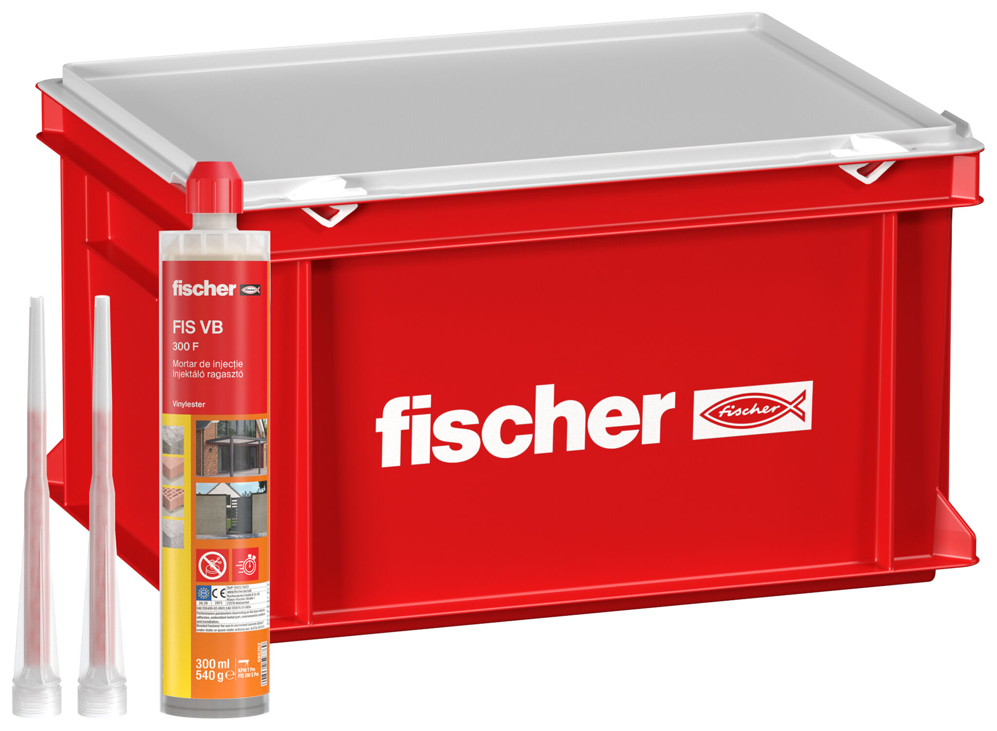 Product Picture: "Mortar de injecție fischer FIS VB 300 F, 300 ml, cutie mare tip trusă pentru meșteri."