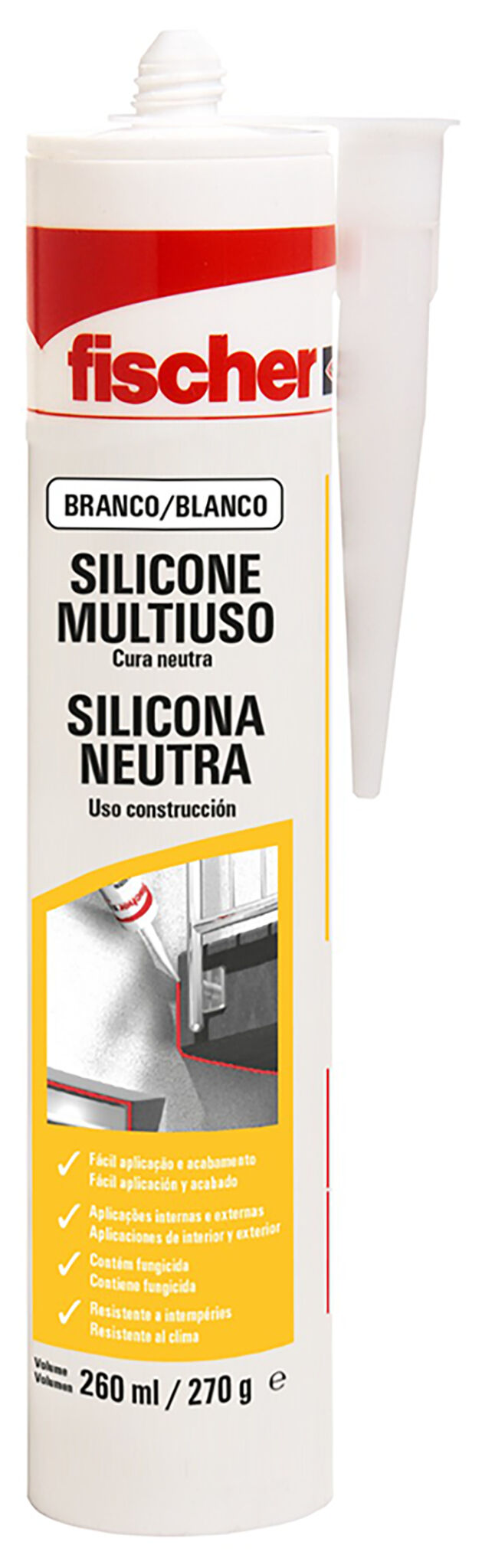 Product Picture: "Silicone Neutro Cinza 260 ml fischer"