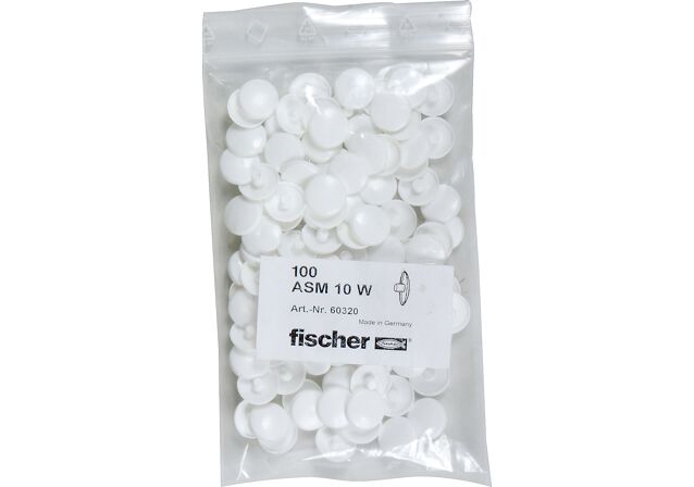 Εικόνα προϊόντος: "fischer ASM 10 W Τάπα λευκή για F 10M στήριγμα πλαισίων"