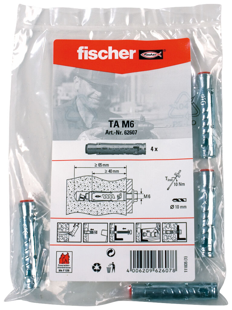 Packaging: "fischer Heavy-duty anchor TA M6 B bag"