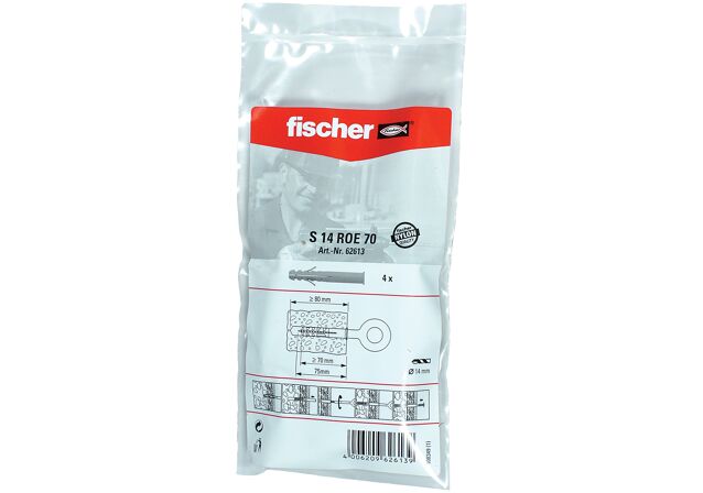 Packaging: "fischer plug S 14 ROE 70 B bag"