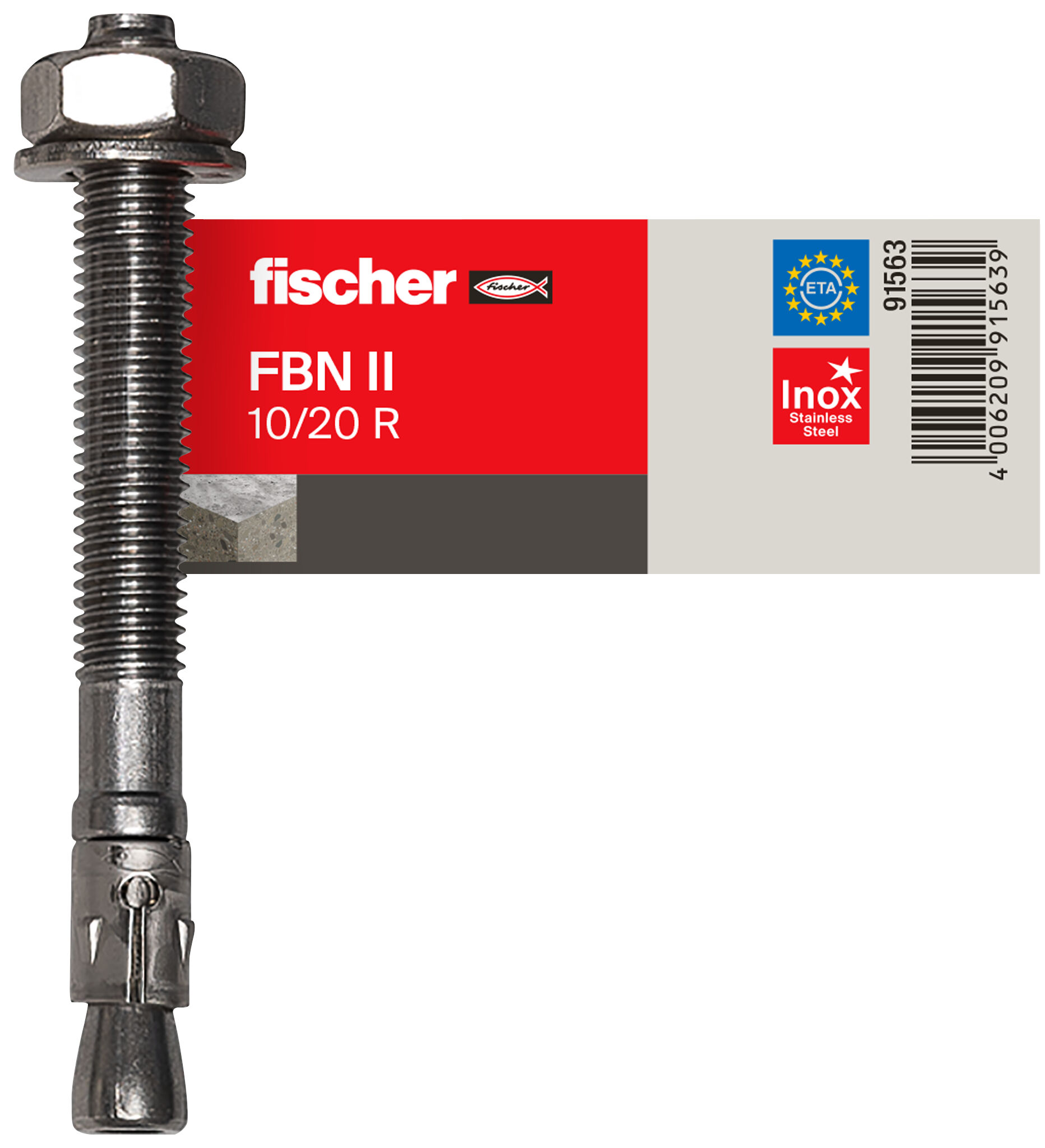 Product Picture: "Goujon d'ancrage FBN II 10/15 acier inoxydable A4 E"