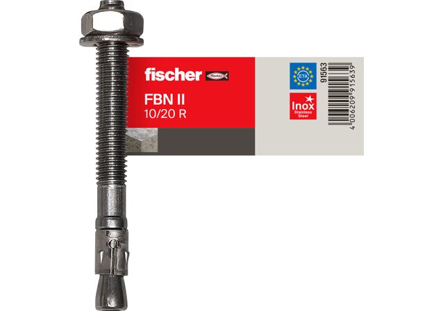 Produktbild: "fischer Bolzenanker FBN II 10/15 R E nicht rostender Stahl Einzelpreisauszeichnung"