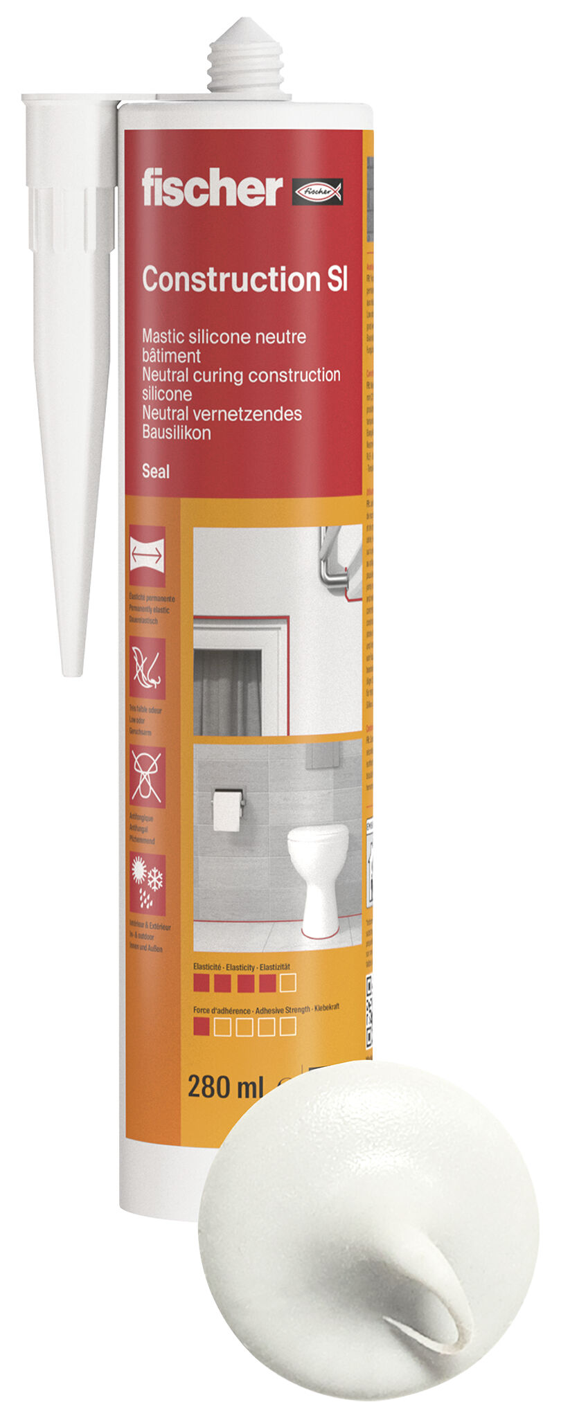 Product Picture: "fischer construction silicone Construction SI white 280 ml"