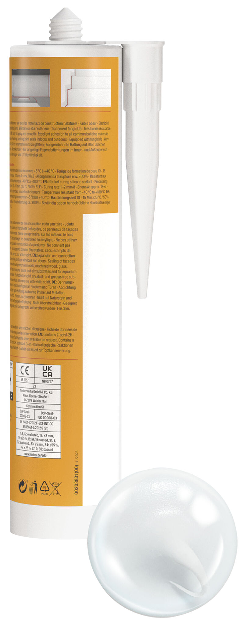 Product Picture: "fischer Çatı ve duvar silikonu Construction SI (DBSI) şeffaf"