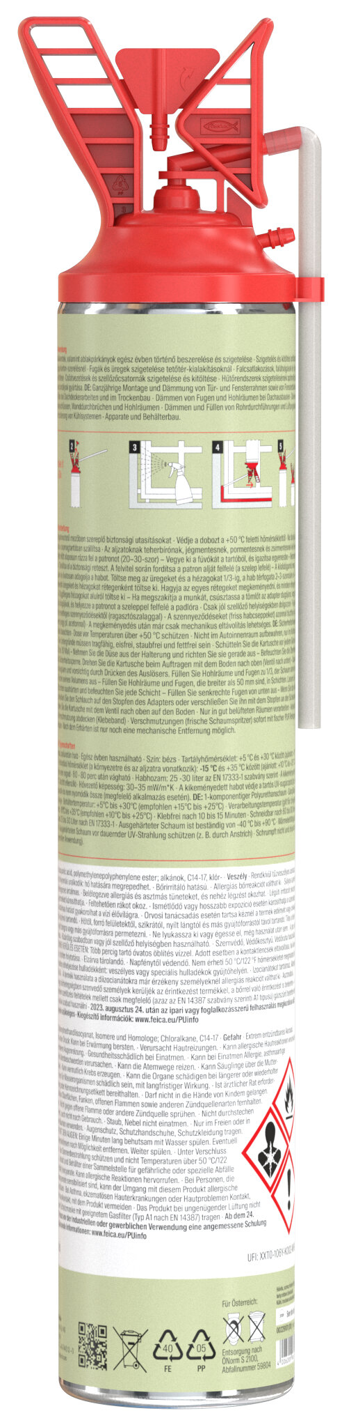 Product Picture: "fischer egykomponensű gyorsszerelő hab PU 750 B3 W"