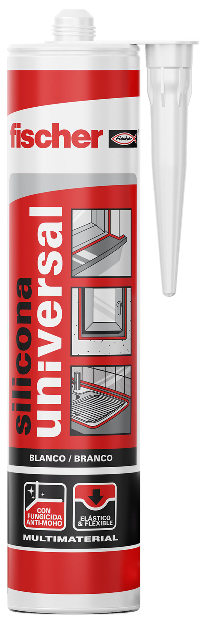 Product Picture: "Silicona universal blanca"