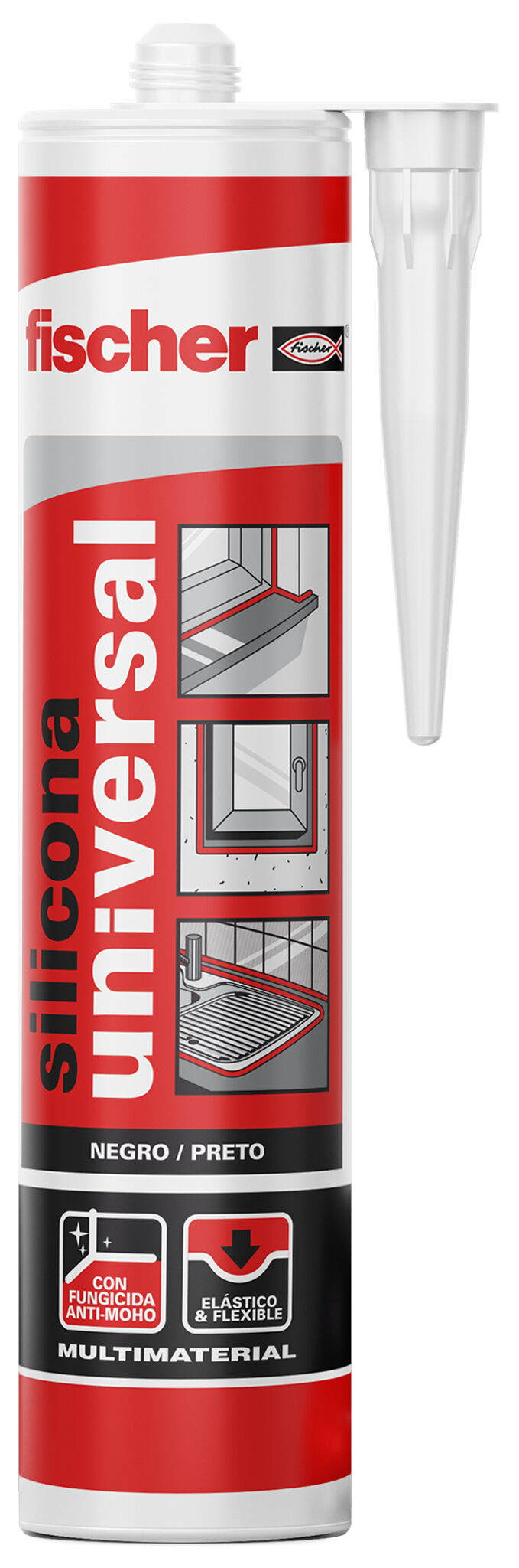 Product Picture: "Silicone Universal Preto"