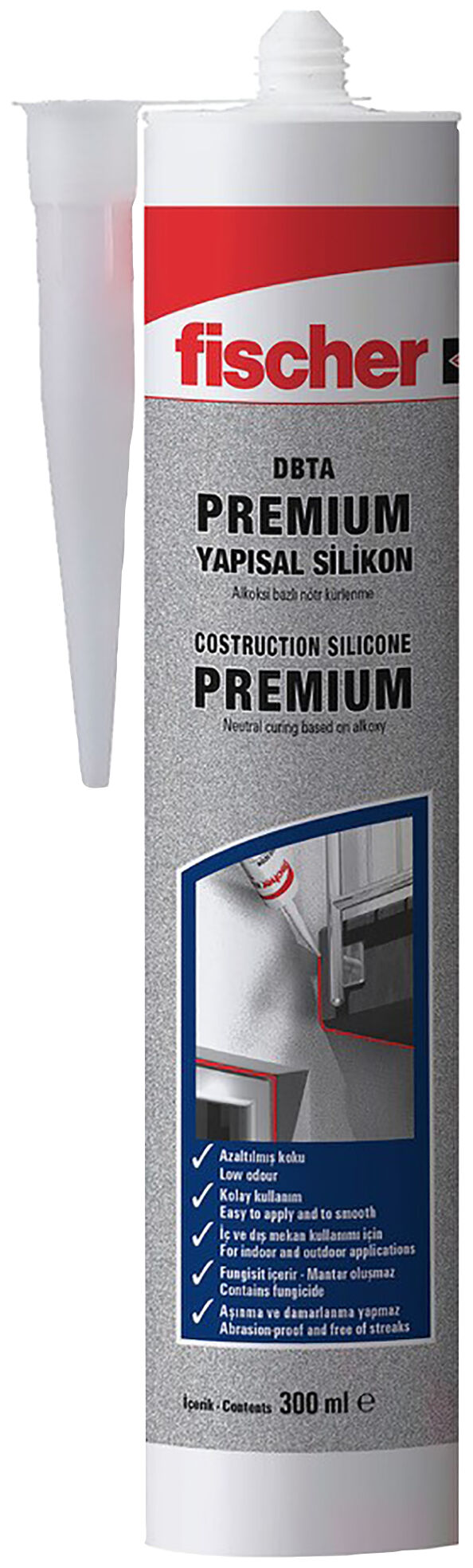 Product Picture: "fischer Premium nötr silikon DBTA WH 300 ml"