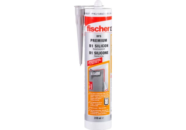 Product Picture: "Огнестойкий силиконовый герметик fischer DFS серый 310 мл"