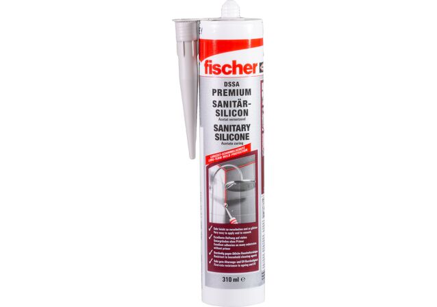 Product Picture: "fischer sanitary silicone DSSA silver grey 310 ml"