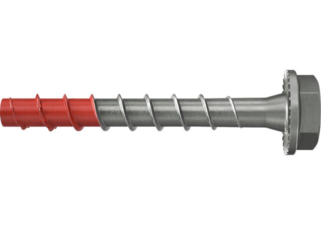Product Picture: "fischer concrete screw UltraCut FBS II 6 x 85/25 US SW 13 R, hex head with pressed-on washer, stainless steel"