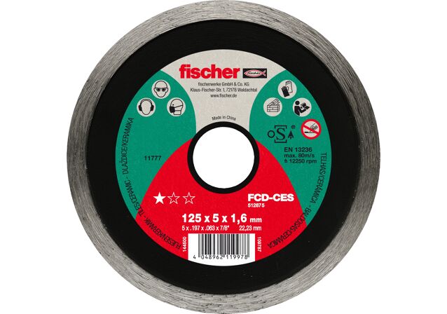 Product Picture: "fischer cutting disc FCD-CES 180 x 1,6 x 22,23 DIA"