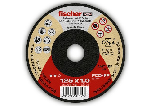 Product Picture: "fischer cutting disc FCD-FP 125 x 1,0 x 22,23 plus"