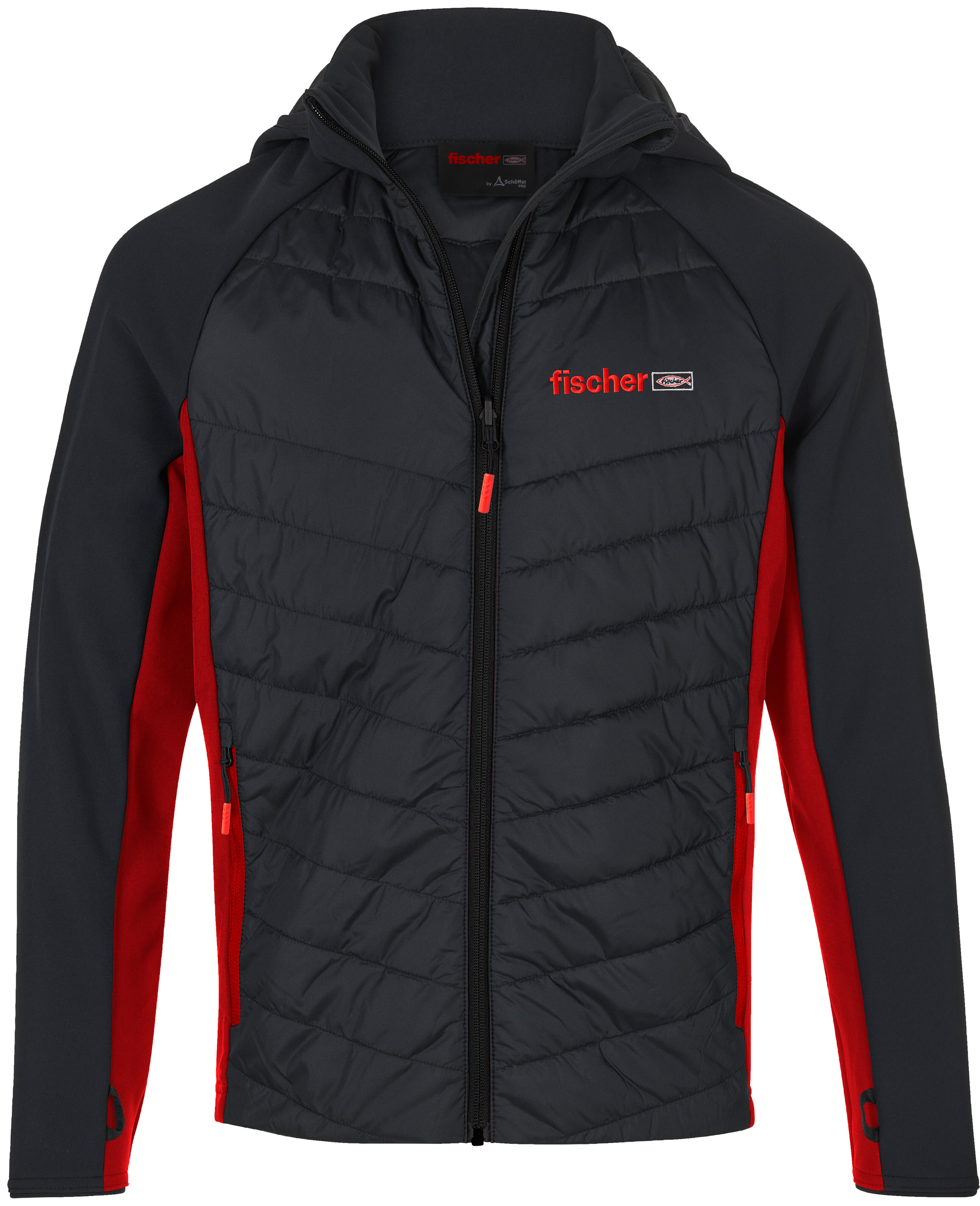 Product Picture: "fischer FHJ DuoSeason Pro hibrid kabát (férfi), S, fekete-piros"