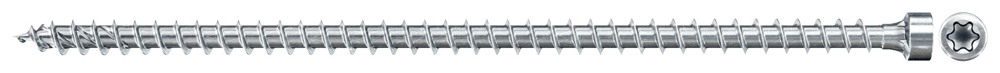 Product Picture: "fischer Full thread screw PowerFull II CHTF 6.0 x 180 BC cylinder head TX star recess full thread blue zinc plated"