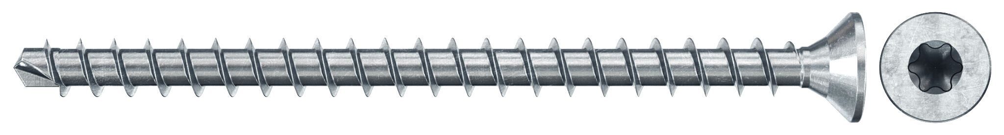 Produktbild: "fischer Vollgewindeschraube PowerFull II CTF 10,0 x 140 BC 50 Senkkopf mit Innenstern TX Vollgewinde galvanisch verzinkt, blau passiviert"