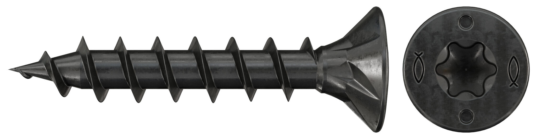 Product Picture: "Parafuso para aglomerado fischer PowerFast FPF II CTF 3,5 x 20 BLC 30, cabeça escareada, encaixe TX, rosca completa, zincado preto"