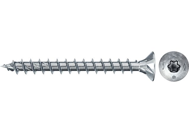 Produktbild: "fischer Spanplattenschraube PowerFast FPF II CTF 3,5 x 30 BC 200, Senkkopf, TX Antrieb, Vollgewinde, blau passiviert, galvanisch verzinkt, 200 Stück"