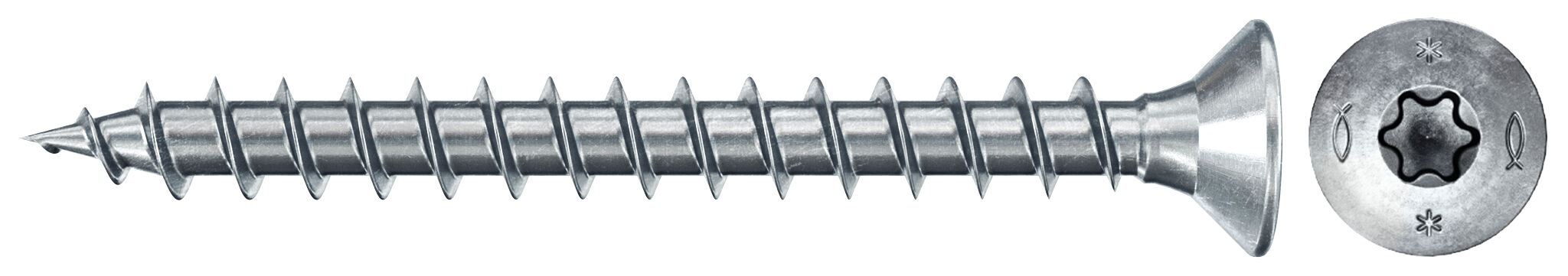 Produktbild: "fischer PowerFast FPF II CTF 3,0 x 30 BC 200 Senkkopf mit Innenstern TX Vollgewinde galvanisch verzinkt, blau passiviert"