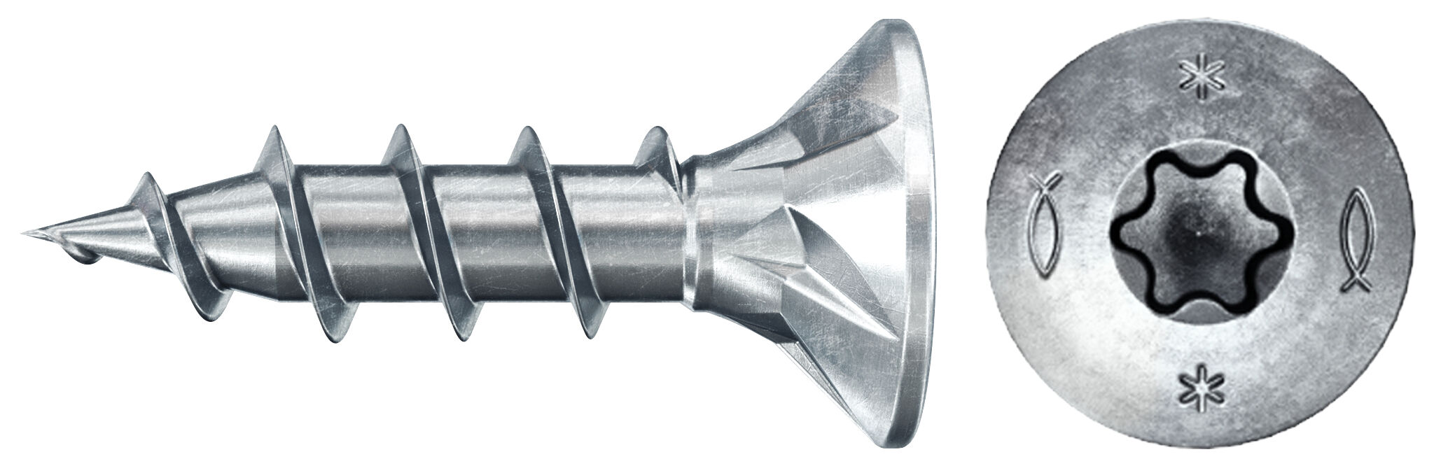 Product Picture: "fischer PowerFast FPF II CTF 4,0x20 BC 1000 süllyesztett fejű kékre horganyzott végig menetes TX behajtás"