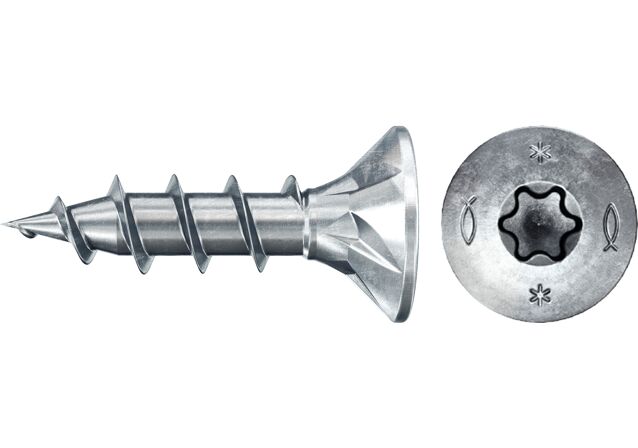 Produktbild: "fischer Spanplattenschraube PowerFast FPF II CTF 4,0 x 20 BC 200, Senkkopf, TX Antrieb, Vollgewinde, blau passiviert, galvanisch verzinkt, 200 Stück"