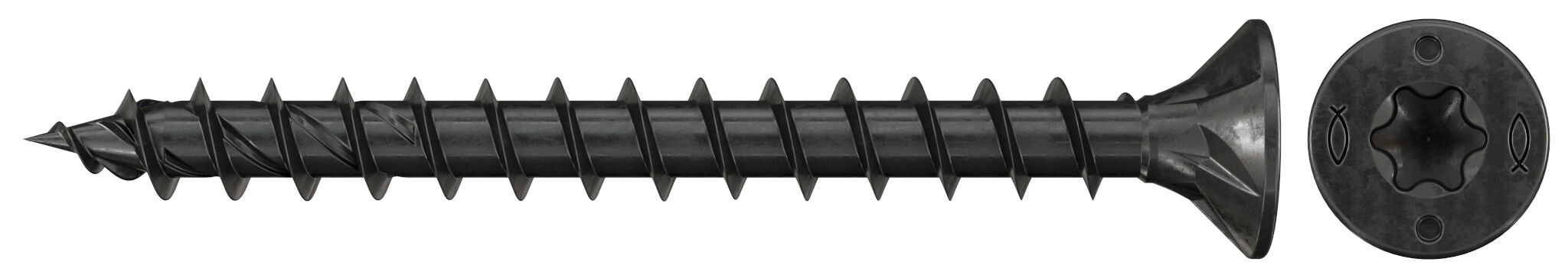 Product Picture: "Parafuso para aglomerado fischer PowerFast FPF II CTF 4,0 x 35 BLC 25, cabeça escareada, encaixe TX, rosca completa, zincado preto"