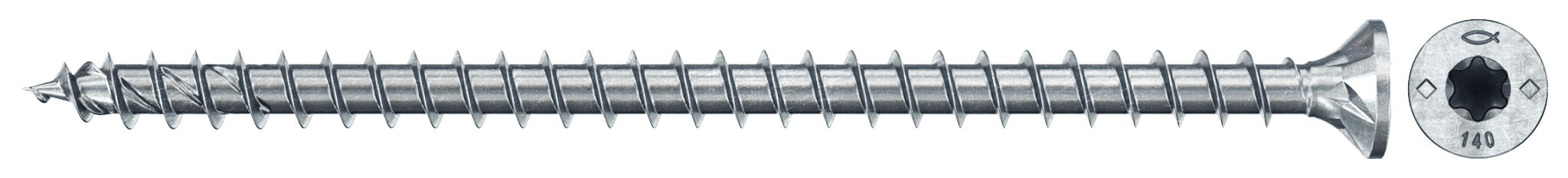 Produktbild: &quot;fischer Vollgewindeschraube PowerFull II CTF 8,0 x 140 BC 50 Senkkopf mit Innenstern TX Vollgewinde galvanisch verzinkt, blau passiviert&quot;