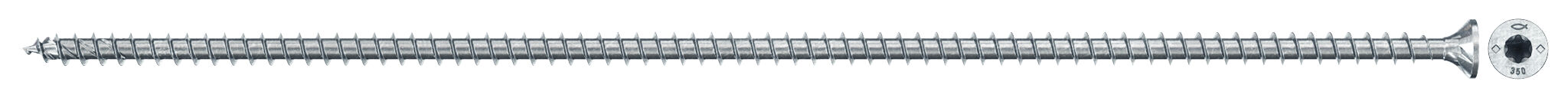 Produktbild: "fischer Vollgewindeschraube PowerFull II CTF 8,0 x 400 BC 50 Senkkopf mit Innenstern TX Vollgewinde galvanisch verzinkt, blau passiviert"