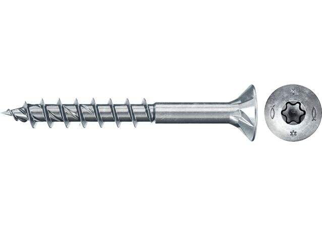 Product Picture: "Tornillos para madera fischer PowerFast II CTP 3,5x25 BC con cabeza avellanada, rosca parcial y engarce TX (200 uds.)"