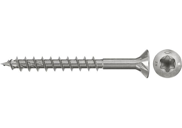 Produktbild: "fischer Spanplattenschraube PowerFast FPF II CTP 3,5 x 40 A2 200, Senkkopf, TX Antrieb, Teilgewinde, Edelstahl A2, 200 Stück"