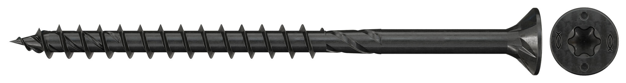 Product Picture: "Parafuso para aglomerado fischer PowerFast FPF II CTP 4,0 x 60 BLC 35, cabeça escareada, encaixe TX, rosca parcial, zincado preto"