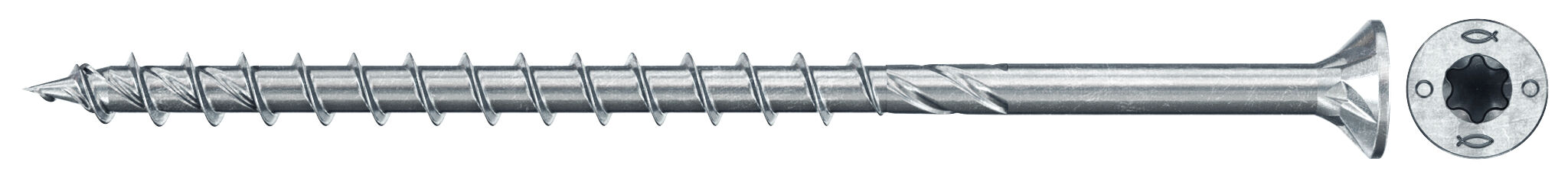 Produktbild: "fischer PowerFast FPF II CTP 6,0 x 130 BC 100 Senkkopf mit Innenstern TX Teilgewinde galvanisch verzinkt, blau passiviert"