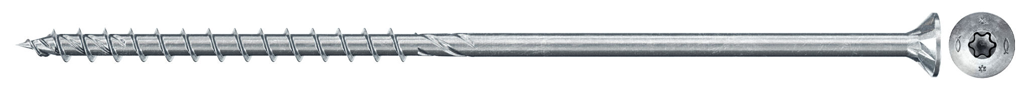 Product Picture: &quot;fischer PowerFast FPF II CTP 6,0 x 150 BC 50 cabeça escareada TX encaixe estrela rosca parcial zincado azul&quot;