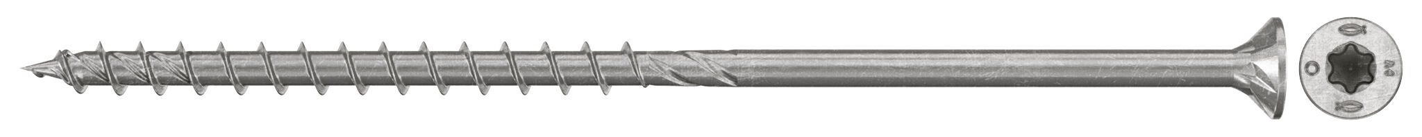 Obrázek výrobku: "fischer PowerFast FPF II CTP 6,0x200 A4 100 zápustná hlava s drážkou TX, částečný závit, nerez A4"