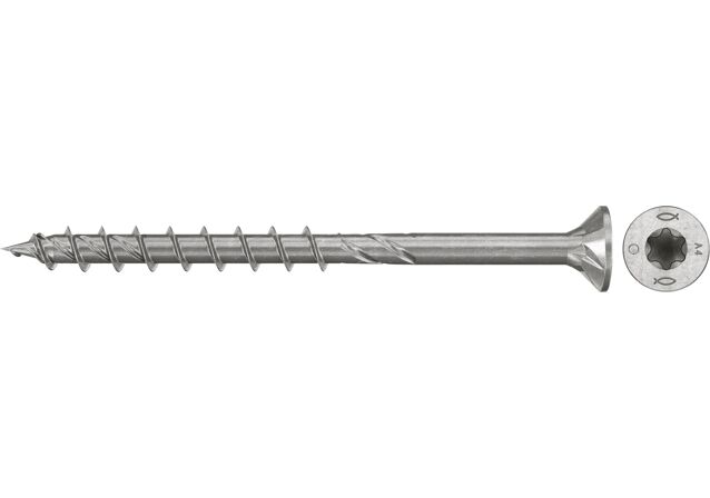 Produktbild: "fischer Spanplattenschraube PowerFast FPF II CTP 6,0 x 60 A4 100, Senkkopf, TX Antrieb, Teilgewinde, Edelstahl A4, 100 Stück"
