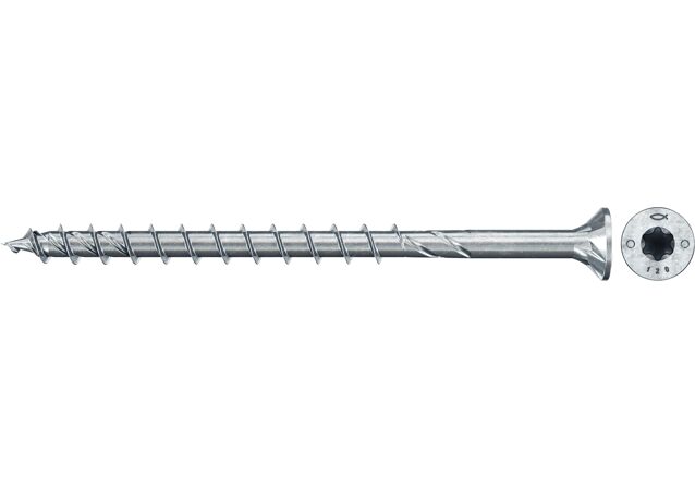 Produktbild: "fischer Holzbauschraube PowerFast FPF II CTP 8,0 x 80 BC 50, Senkkopf, TX Antrieb, Teilgewinde, blau passiviert, galvanisch verzinkt, 50 Stück"