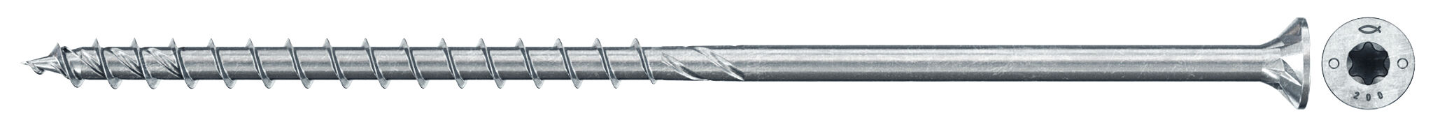 Produktbild: "fischer PowerFast FPF II CTP 8,0 x 200 BC 50 Senkkopf mit Innenstern TX Teilgewinde galvanisch verzinkt blau passiviert"