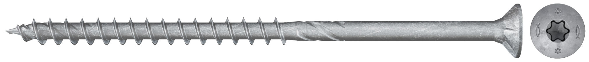 Product Picture: &quot;fischer PowerFast FPF II CTP 6,0X60 BZ 200 uppokantaruuvi TX tähtisyvennyksellä ja osakierteellä, bonussinkitty.&quot;