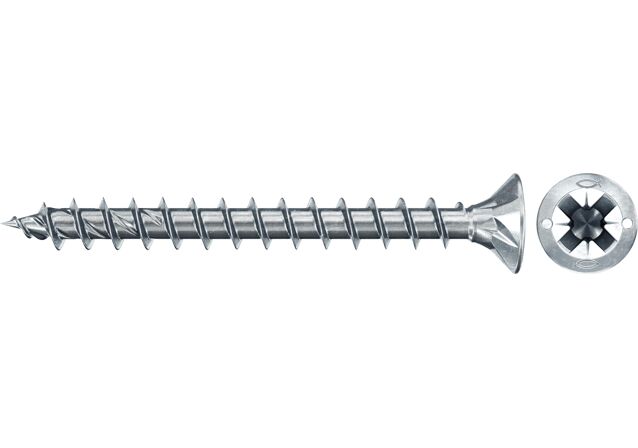 Produktbild: "fischer Spanplattenschraube PowerFast FPF II CZF 3,5 x 35 BC 1000, Senkkopf, PZ Antrieb, Vollgewinde, blau passiviert, galvanisch verzinkt, 1000 Stück"